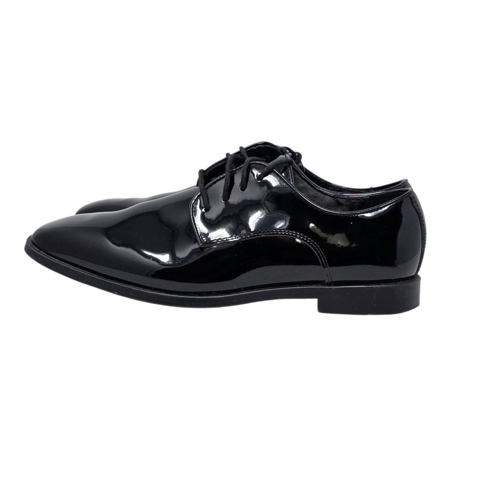 Fabian Group Tuscano Black Patent Leather Dress Shoes Mens 10M S121 Tuxedo Derby - Picture 5 of 12